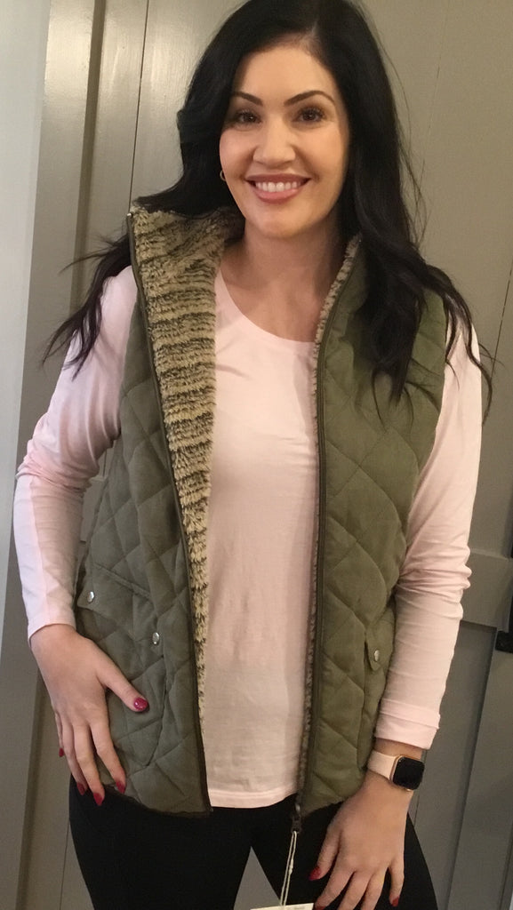 Solid Quilted Vest