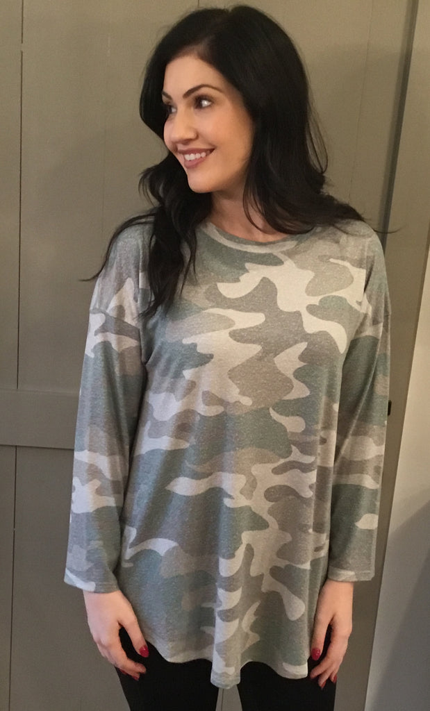 Camouflage Long Sleeve Top