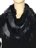 SP78 Green Contemporary Fringe Scarf